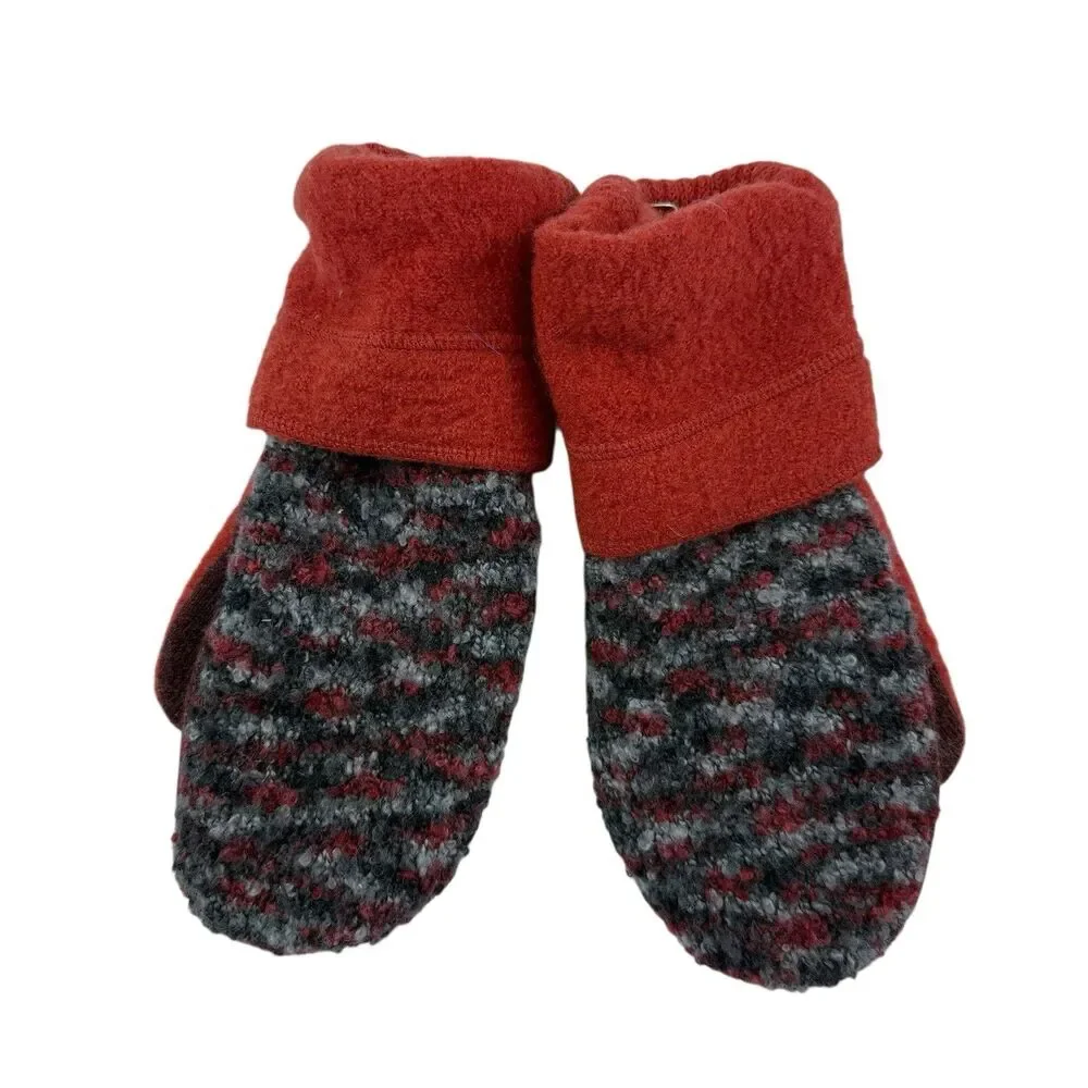 NEW Myrtle Tyrtle Creation Wool Mitten Gloves Fleece Lined Handmade Recycled OS